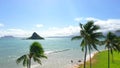 Aerial Shoot, Island Oahu, Hawaii, Kualoa Point, Kualoa Regional Park, Kualoa Ranch, Pacific Ocean