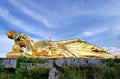 KUAN YIN IMAGE OF BUDDHA: Golden Statue of Guan Yin The Goddess Of Compassion In Chinese Buddhism at Thailand.