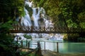 Kuang Si waterfall in Luang Prabang, Laos Royalty Free Stock Photo