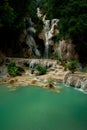 Kuangsi waterfall Royalty Free Stock Photo