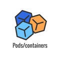 Kubernetes Development and Environment Icon Showing Aspect Royalty Free Stock Photo