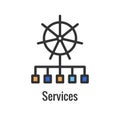 Kubernetes Development and Environment Icon Showing Aspect Royalty Free Stock Photo