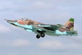 Sukhoi SU-25SM RF-92261 of russian air force takes off at Kubinka air force base. Royalty Free Stock Photo