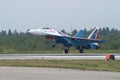 Russian Su-35S fighter jet of the Russian Knights Royalty Free Stock Photo