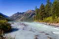 Kucherla lake and river in the Altai Mountains, Russia