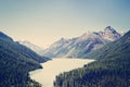 Kucherlinskoe lake, wide viewpoint, Altai, Russian Federation. Beautiful landscape without people. Beautiful green mountain lake