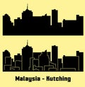 Kuching, Malaysia city silhouette