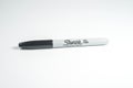 Sharpie permanent marker pen isolated on white Royalty Free Stock Photo