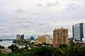 Skyline buildings with Sarawak River of Kuching Sarawak Borneo East Malaysia Royalty Free Stock Photo