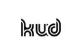 KUD Creative Unique Modern Letter Logo Design. Elegant Monogram Logo Design with Decorative Elements and Typography Royalty Free Stock Photo