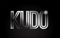 kudo silver metal word text typography design logo icon