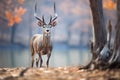 kudu standing alert to danger in the wild