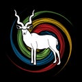 Kudu standing graphic vector