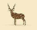 Kudu standing graphic vector