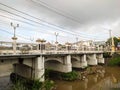 Kudus, Indonesia - February 27 2022: Kali Gelis Bridge is a bridge in an vintage area in Kudus Indonesia