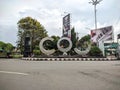 Kudus, Indonesia - February 27 2022: Simpang 7\'s Clove Monument a Kudus Town Square