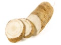 Kudzu Root Slices on white Background - Isolated