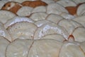 Kue Apem. Cakes made from rice flour and have a honeycomb like texture Royalty Free Stock Photo