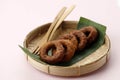 Kue Cincin or Ali Agrem, Traditional Indonesian Snack from West Java, Indonesia Royalty Free Stock Photo