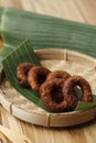 Kue Cincin or Ali Agrem, Traditional Indonesian Snack from West Java, Indonesia. Usually served with Tea Royalty Free Stock Photo