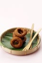 Kue Cincin or Ali Agrem, Traditional Indonesian Snack from West Java, Indonesia. Usually served with Tea Royalty Free Stock Photo