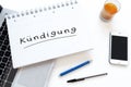 Kuendigung Royalty Free Stock Photo