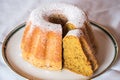 Kuerbiskernoel Gugelhupf, a Bundt Cake made with Pumpkin Seed Oil Royalty Free Stock Photo