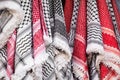 Kufiya man`s head scarf popular in the Arab countries.