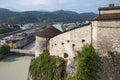 Kufstein fortress over river, Tyrol, Austria