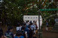 Kugayama, Tokyo, Japan: a lot of japanese at Kugayama Firefly Festival