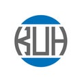 KUH letter logo design on white background. KUH creative initials circle logo concept. KUH letter design Royalty Free Stock Photo