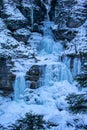 Kuhflucht in Farchant frozen waterfall Royalty Free Stock Photo