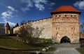 Kuhtor and historic wall of Rostock Royalty Free Stock Photo