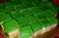 `Kuih Seri Muka`, a sweet Malaysian dessert Royalty Free Stock Photo