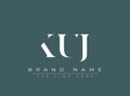 KUJ abstract letter logo design Royalty Free Stock Photo
