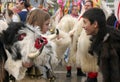 Kukeri, kids mummers perform rituals with costumes and big bells on international festival of masquerade games Ã¢â¬ÂSurvaÃ¢â¬Â