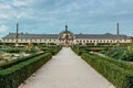 Kuks Hospital and garden in East Bohemia,Czech republic, with Holy Trinity Church.Pearl of Baroque.Used to be highly popular