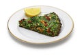 Kuku sabzi (herb frittata), vegetarian Iranian food Royalty Free Stock Photo
