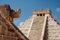 Kukulcan Mayan pyramid and ruins, Mexico Royalty Free Stock Photo