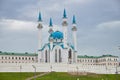 Kul Sharif mosque in Kazan Kremlin. Beautiful white mosque with blue domes. Historical, cultural, religious and tourist attraction