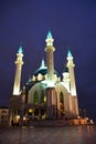 Kul Sharif mosque in Kazan Kremlin at night. Kazan. Russia Royalty Free Stock Photo