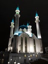 The Kul Sharif mosque in Kazan Kremlin at night Royalty Free Stock Photo