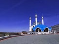 Kul Sharif Mosque in the Kazan Kremlin under a blue sky. City of Kazan, Tatarstan, Russia. UNESCO. Tourist center. Religion. Islam