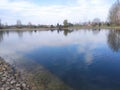 Kula Serbia Backa lake near the town water scenery