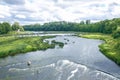 Kuldiga bridge and river at Latvia summer. 2017