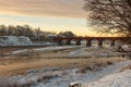 Kuldiga, Latvia. Old bridge Royalty Free Stock Photo