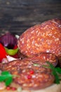 Kulen, beef and pork sausage Royalty Free Stock Photo