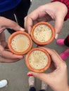 Kulhad Tea in Street Shop Chai Royalty Free Stock Photo