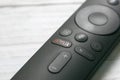 KULIM,MALAYSIA - CIRCA APRIL,2020 : An android box remote control with a Netflix button.Netflix company`s primary business is its