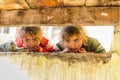 Kullu, Himachal Pradesh, India - April 01, 2019 : Photo of Kids in their house in Himalayan village